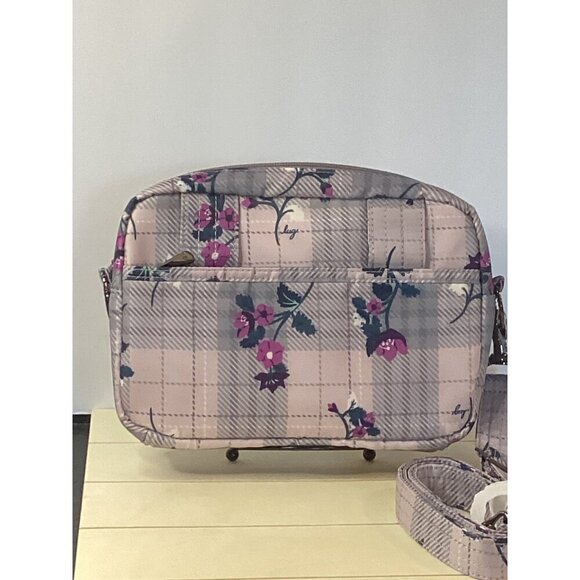 LUG Switch Crossbody Plaid Floral Pearl NWT - Picture 2 of 3